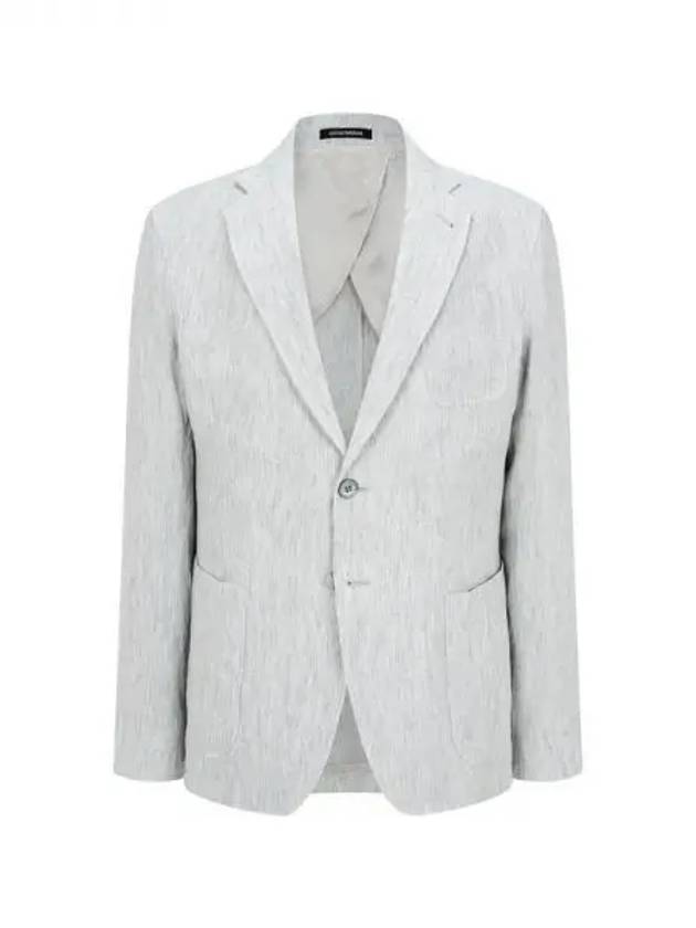 Men s linen no cheat single jacket gray 271487 - EMPORIO ARMANI - BALAAN 1