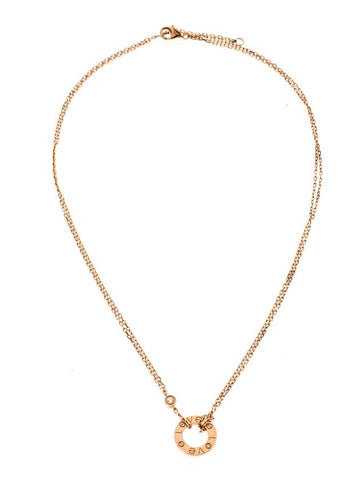 Love Logo Diamond Necklace Rose Gold - CARTIER - BALAAN 1