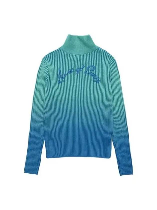 open embroid logo zip-up cardigan blue - HOUSE OF SUNNY - BALAAN 3