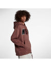 01943574236NSW Oversized Fleece Hooded TshirtDark Pink - NIKE - BALAAN 8