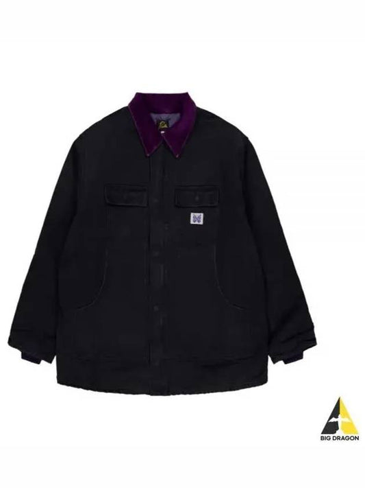 Lumberjack Coat 16oz Cotton Canvas BLACK NS157 Jacket - NEEDLES - BALAAN 1