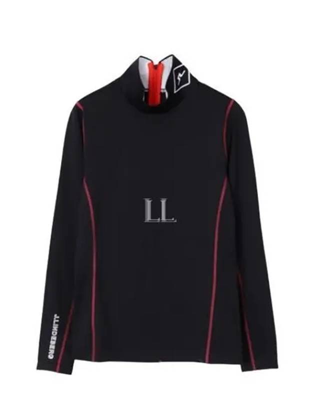 Powderhorn Mid Layer High Neck Long Sleeve T-Shirt Black - J.LINDEBERG - BALAAN 2