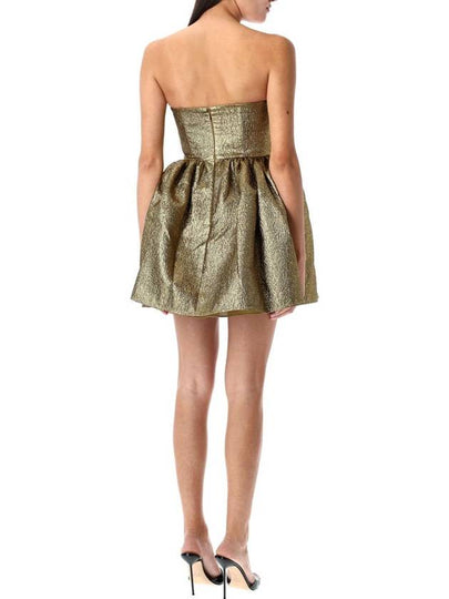 Self-Portrait Mini Dress Bow Gold - SELF PORTRAIT - BALAAN 2