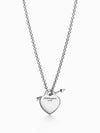 Women's Lovestruck Heart Tag Pendant Necklace Silver - TIFFANY & CO. - BALAAN.