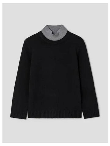 Women s Felt Wool Cashmere Sunken Turtleneck Knit Sweater Blacklight Heather Gray Domestic Product - THEORY - BALAAN 1