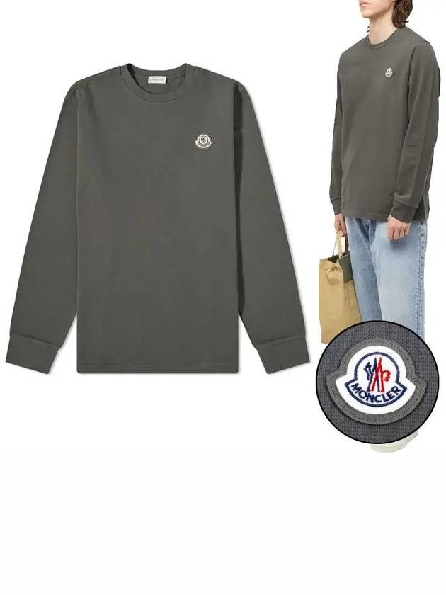 Logo Long Sleeve T-Shirt Olive - MONCLER - BALAAN 2