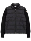 logo knit padded cardigan black 9B00032 M1131 999 - MONCLER - BALAAN 1