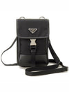 Re-Nylon Saffiano Leather Mini Bag Black - PRADA - BALAAN 2