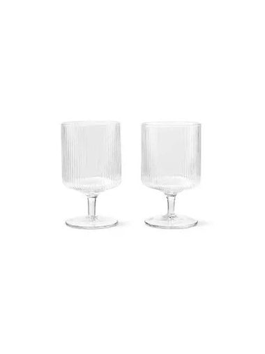 Wonderum Ripple Wine Glass Set of 2 Clear - FERM LIVING - BALAAN 1