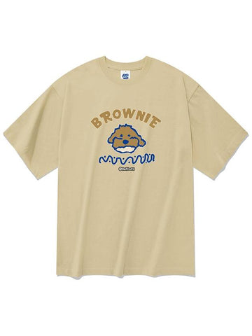 20 count brownie short sleeve t-shirt beige - RADINEO - BALAAN 1