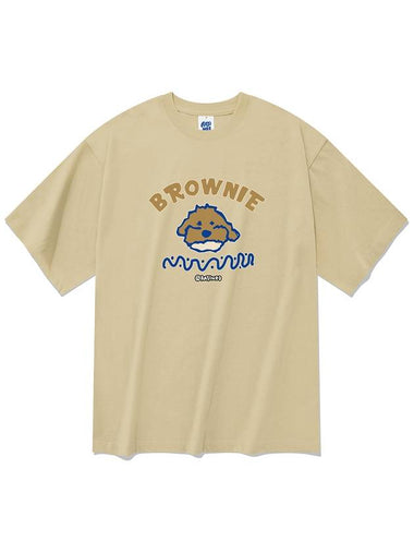 20 count brownie short sleeve t-shirt beige - RADINEO - BALAAN 1