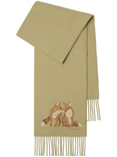 Fox embroidery cashmere scarf 8094077 - BURBERRY - BALAAN 1