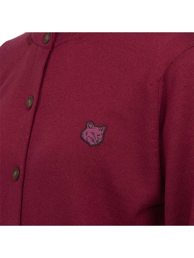 Bold Fox Head Patch Regular Cardigan Grape - MAISON KITSUNE - BALAAN 8