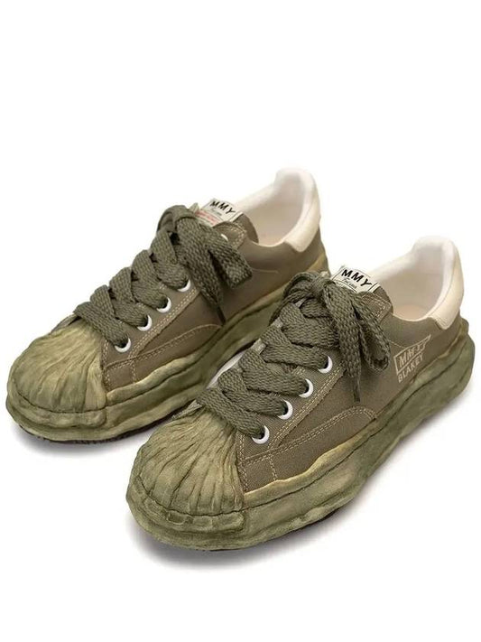 Blakey VL OG Sole Canvas Low Top Sneakers Khaki - MIHARA YASUHIRO - BALAAN 2