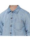 Victorio Denim Oversized Long Sleeve Shirt Blue - A.P.C. - BALAAN 6