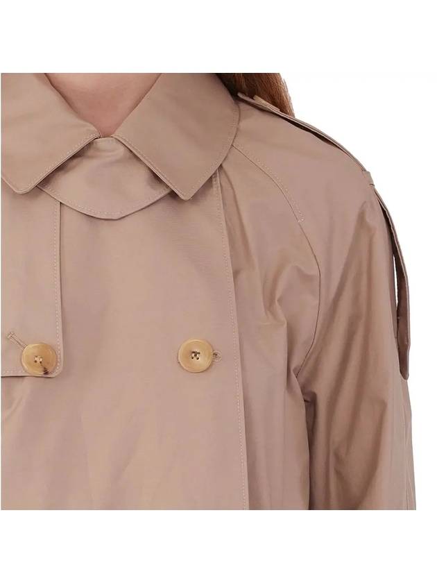 DTrench Double Breasted Short Trench Coat Brown - MAX MARA - BALAAN 3