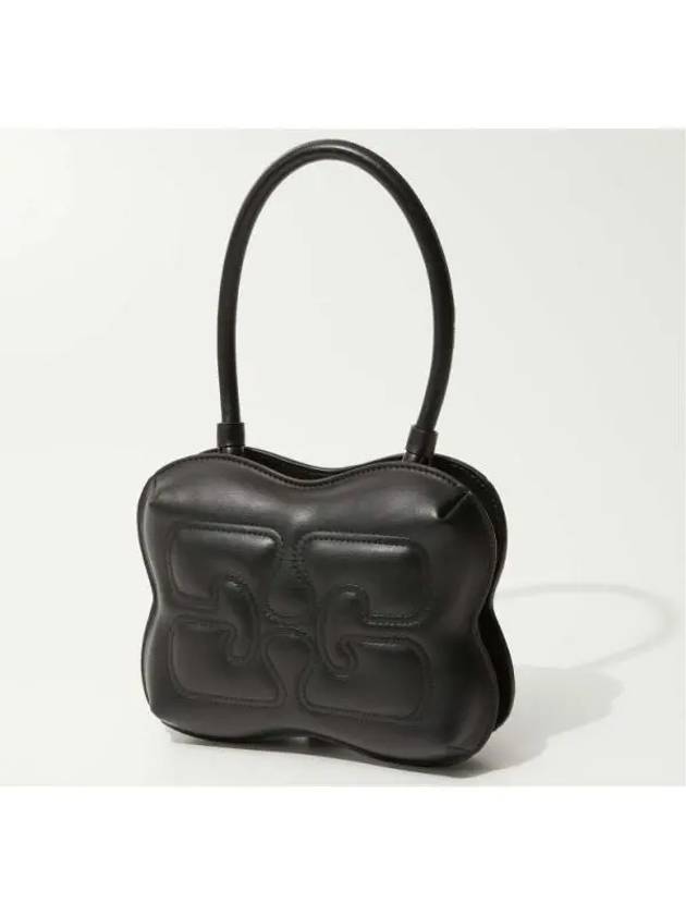 Butterfly Leather Shoulder Bag Black - GANNI - BALAAN 2