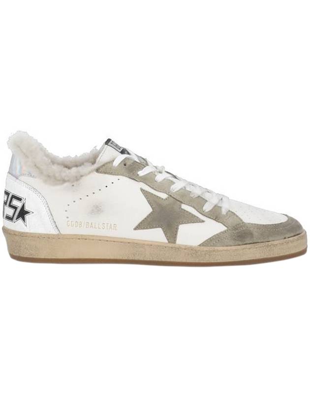 Ball Star Shearling Low Top Sneakers White - GOLDEN GOOSE - BALAAN 1