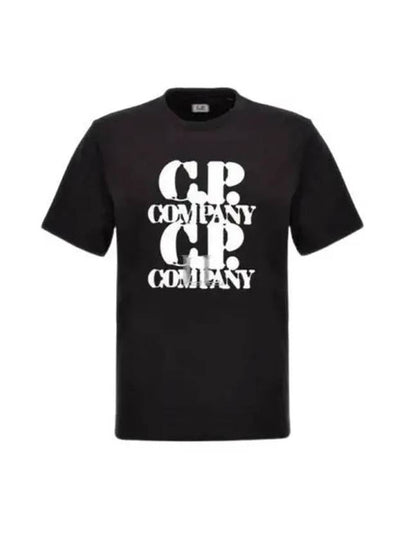 30/1 Jersey Graphic Short Sleeve T-Shirt Black - CP COMPANY - BALAAN 2