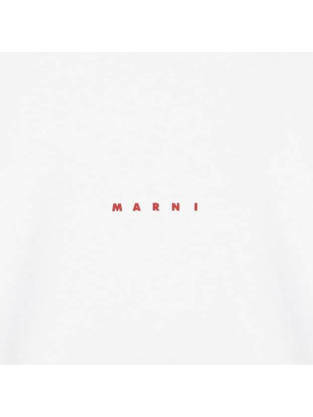 Logo Cotton Short Sleeve T-Shirt White - MARNI - BALAAN 4