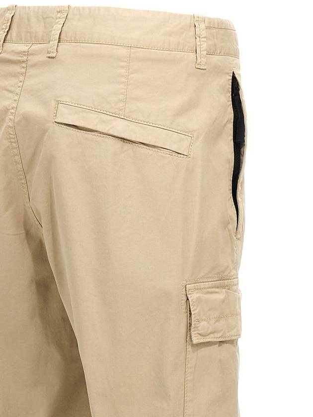 Supima Cotton Twill Stretch TC Straight Pants Beige - STONE ISLAND - BALAAN 5