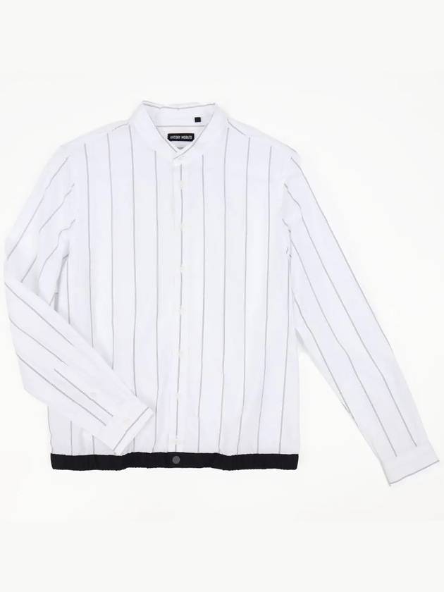 Striped point design white shirt SH130 - IKALOOOK - BALAAN 3