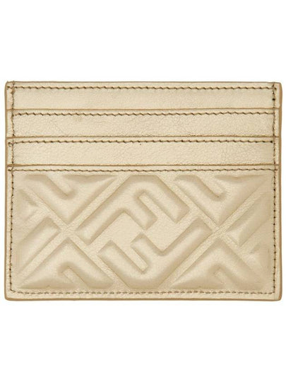 Baguette Leather Card Wallet Gold - FENDI - BALAAN 2