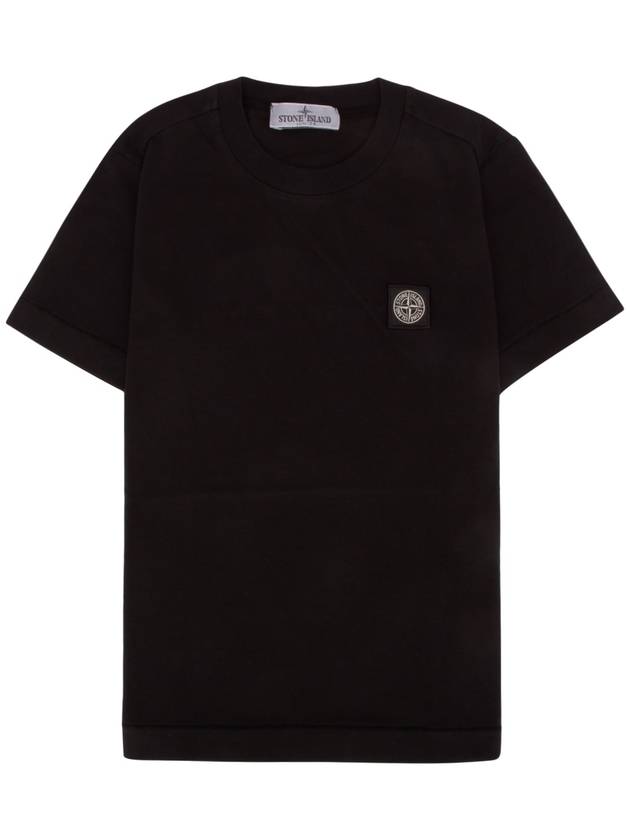 Kids Wappen Patch Short Sleeve T-Shirt Black - STONE ISLAND - BALAAN 1