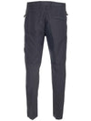 Stretch Cotton Gabardine Garment Dyed Cargo Straight Pants Navy - STONE ISLAND - BALAAN 3