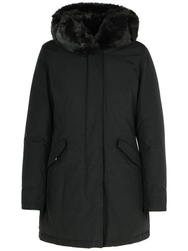 Woolrich 'Beaker' Black Cotton Blend Parka - WOOLRICH - BALAAN 1