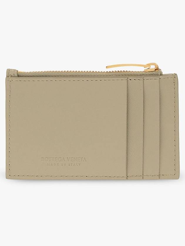 Intrecciato Zipper Card Wallet Travertine - BOTTEGA VENETA - BALAAN 4