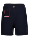 Men's Textured Cotton Shorts Navy - THOM BROWNE - BALAAN 3