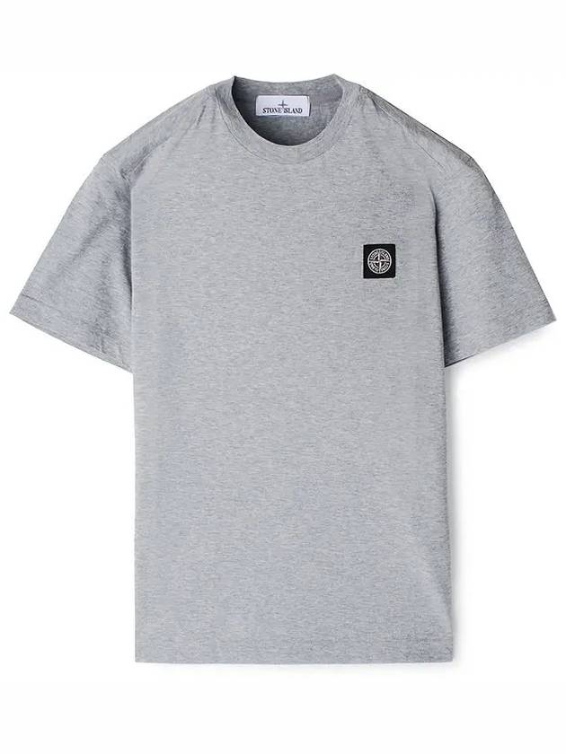 Logo Patch Short Sleeve T-Shirt Grey - STONE ISLAND - BALAAN 2