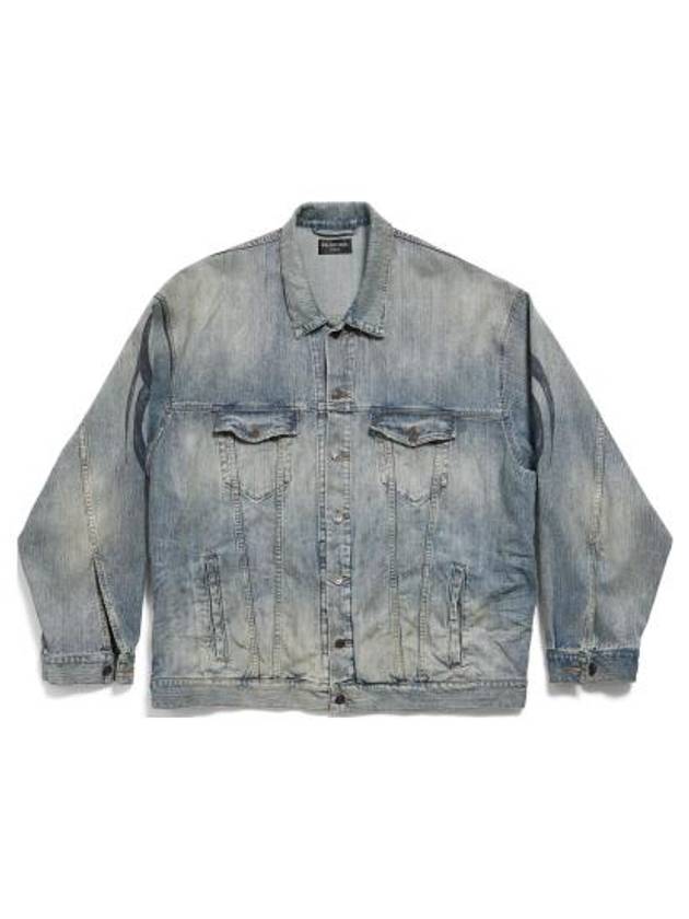 Oversized Fit Denim Jacket Blue - BALENCIAGA - BALAAN 2