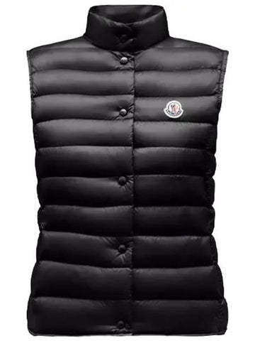 LIANE Rihanna logo patch padded vest black women s jacket 1A10200 53048 999 - MONCLER - BALAAN 1