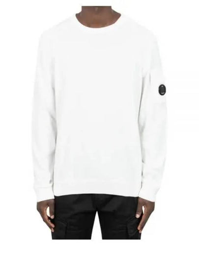 Logo Crew Neck Cotton Sweatshirt White - CP COMPANY - BALAAN 2