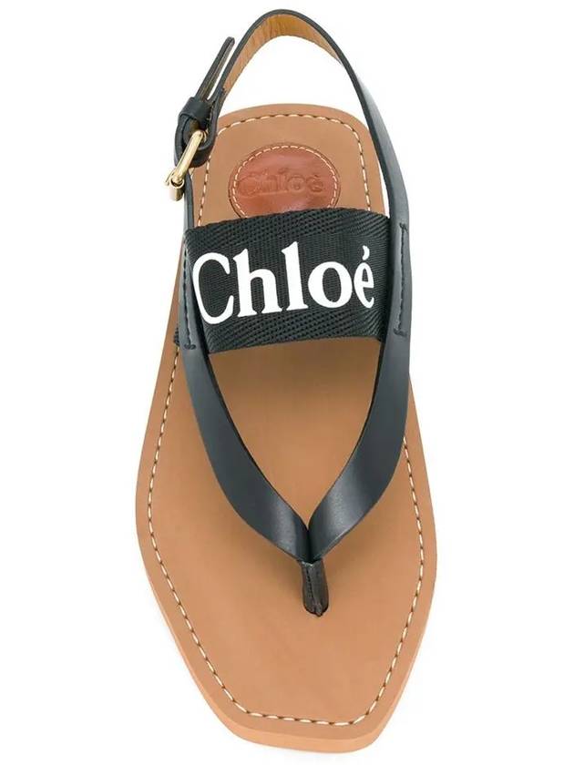 Woody Logo Strap Sandals Black - CHLOE - BALAAN 5