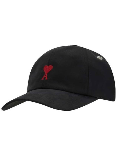 De Coeur Embroidered Logo Ball Cap Black - AMI - BALAAN 2