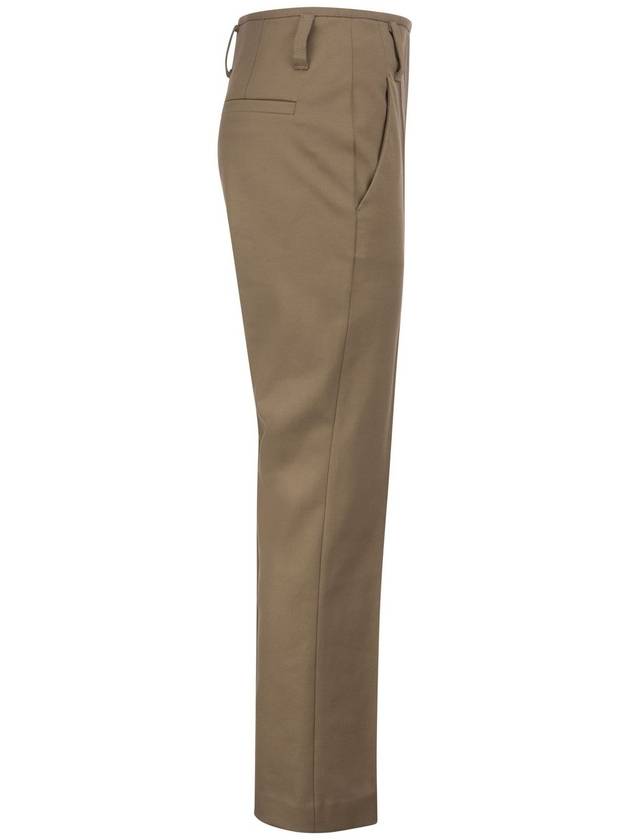 Stretch Cotton Straight Pants Beige - BRUNELLO CUCINELLI - BALAAN 4