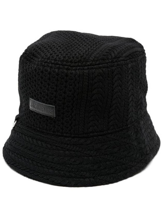 Le Bob Belo Bucket Hat Black - JACQUEMUS - BALAAN 1