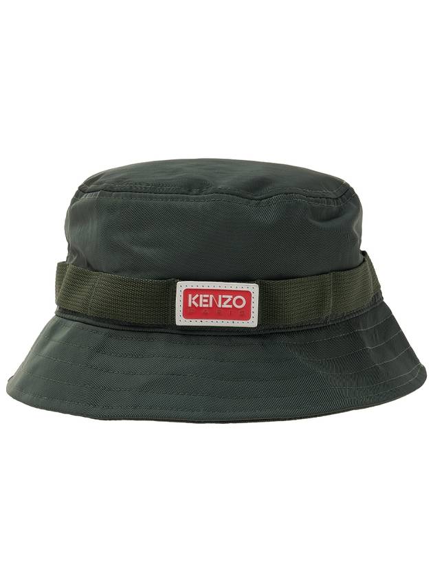 Military Polyester Bucket Hat Green - KENZO - BALAAN.