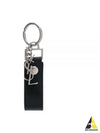 Monogram Leather Key Holder Black Silver - SAINT LAURENT - BALAAN 2