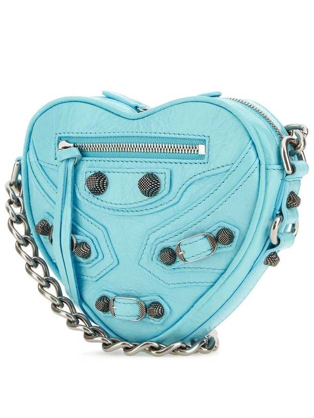 Le Cagole Heart Cross Mini Bag Blue - BALENCIAGA - BALAAN 3