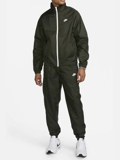 Club Lined Woven Tracksuit Black - NIKE - BALAAN 2