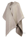 Wool Cashmere Poncho Beige - FENDI - BALAAN 3