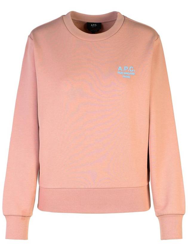 A.P.C. 'Rue Madame' Pink Cotton Sweatshirt - A.P.C. - BALAAN 1