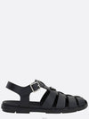 Triangle Logo Fisherman Rubber Sandals Black - PRADA - BALAAN 3