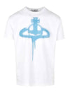 Spray ORB Classic Short Sleeve T-Shirt White - VIVIENNE WESTWOOD - BALAAN 3