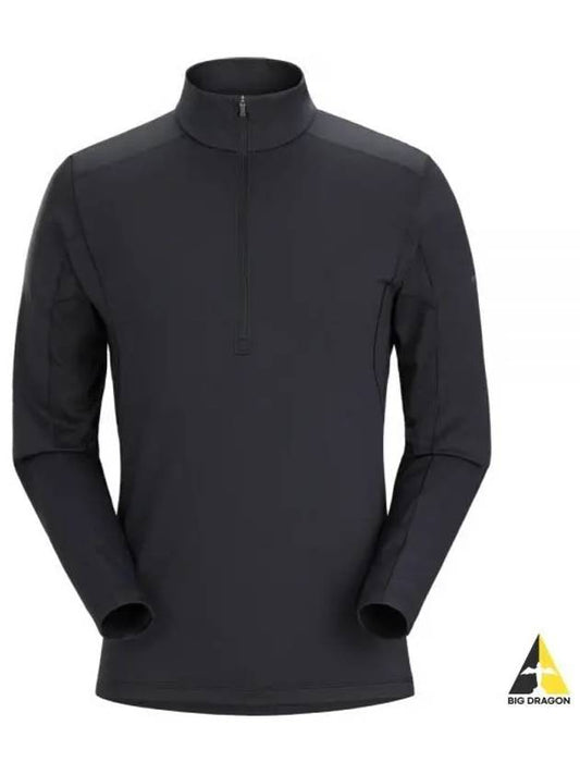 Men's Rho Hybrid Half Zip Sweatshirt Black - ARC'TERYX - BALAAN 2