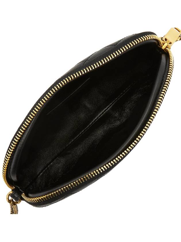 Gaby Quilted Lambskin Chain Cross Bag Black - SAINT LAURENT - BALAAN 6